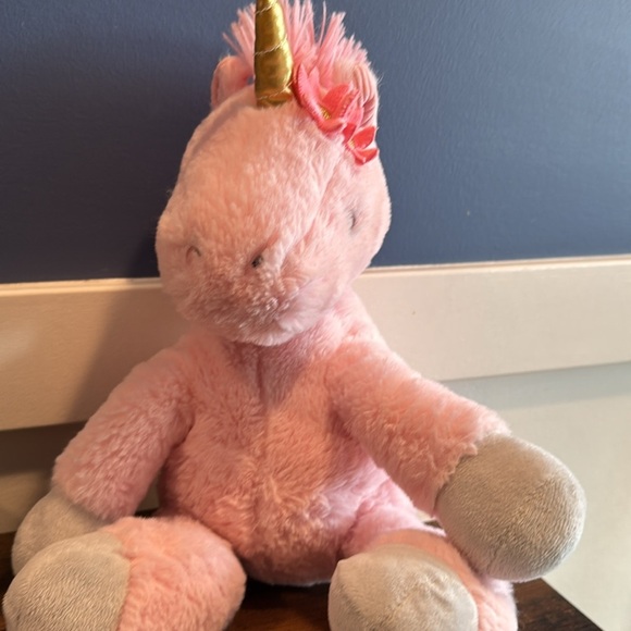 Animal Adventure Pink Unicorn - 13" Plush Stuffed Animal Gold Horn 2021 - Picture 3 of 7